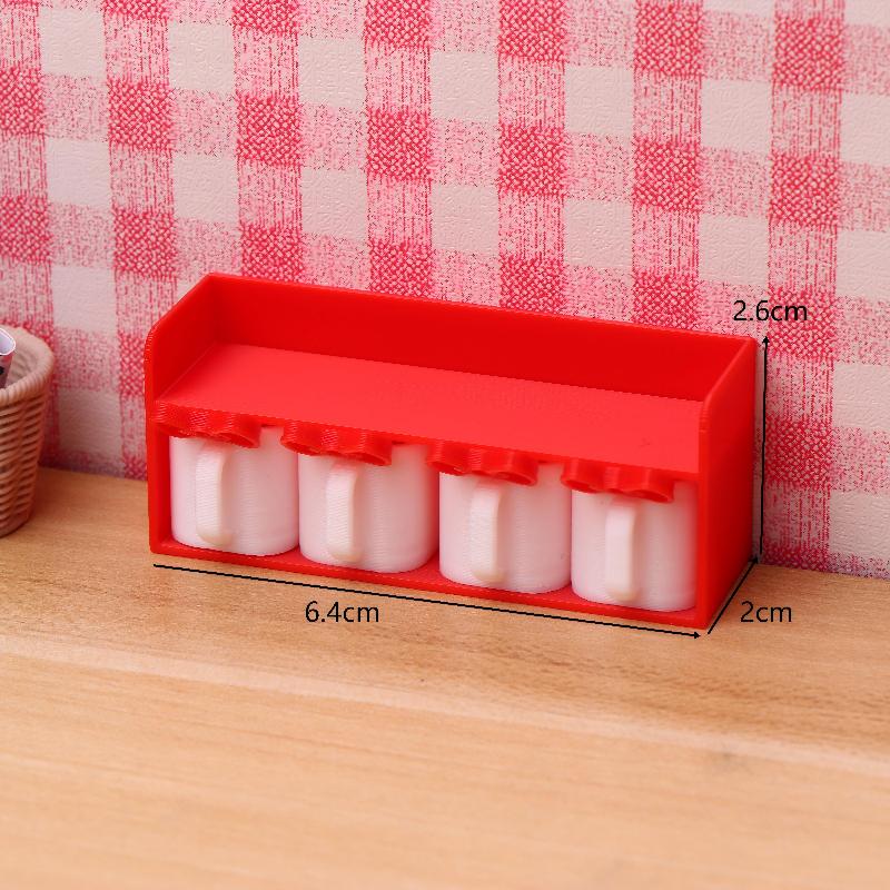 1/12 Dollhouse Mini Cartoon Seasoning Jar Model Dollhouse Kitchen Decoration Dolls House Scene Accessories Pretend Play Toys