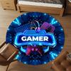 1pc Gamer Controller Round Chair mat office Area Rug - Non-Slip, Floor Mat for Office, Bedroom, and Indoor Decor p127285