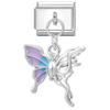 Zircon Colorful Crystal Butterfly Heart Flower Pendant Italian Charm Link Fit 9mm Bracelet Stainless Steel Women DIY Making Gift