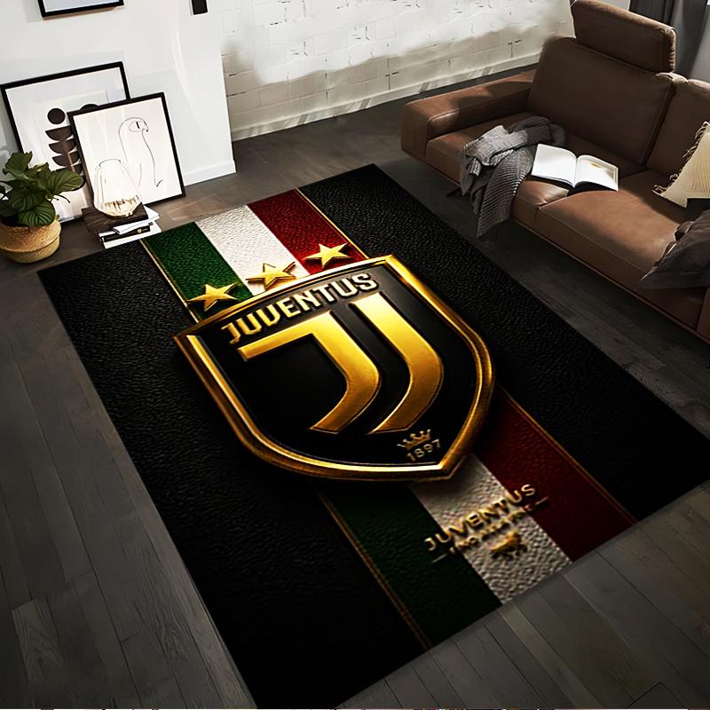 Juventus Logo Rug Design Non-slip Rug Suitable for Living Room and Bedroom Sofas