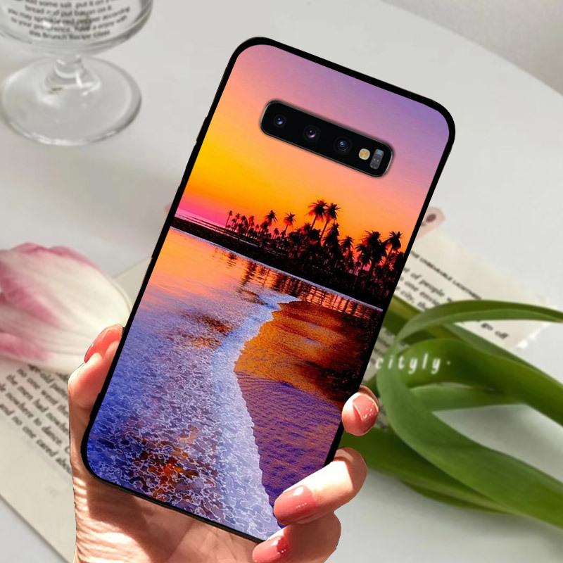 Case For Samsung S10 S10+ S10E Silicone Etui Fashion Painted Soft TPU Coque For Samsung Galaxy S10 S 10 Plus S10E Phone Cover