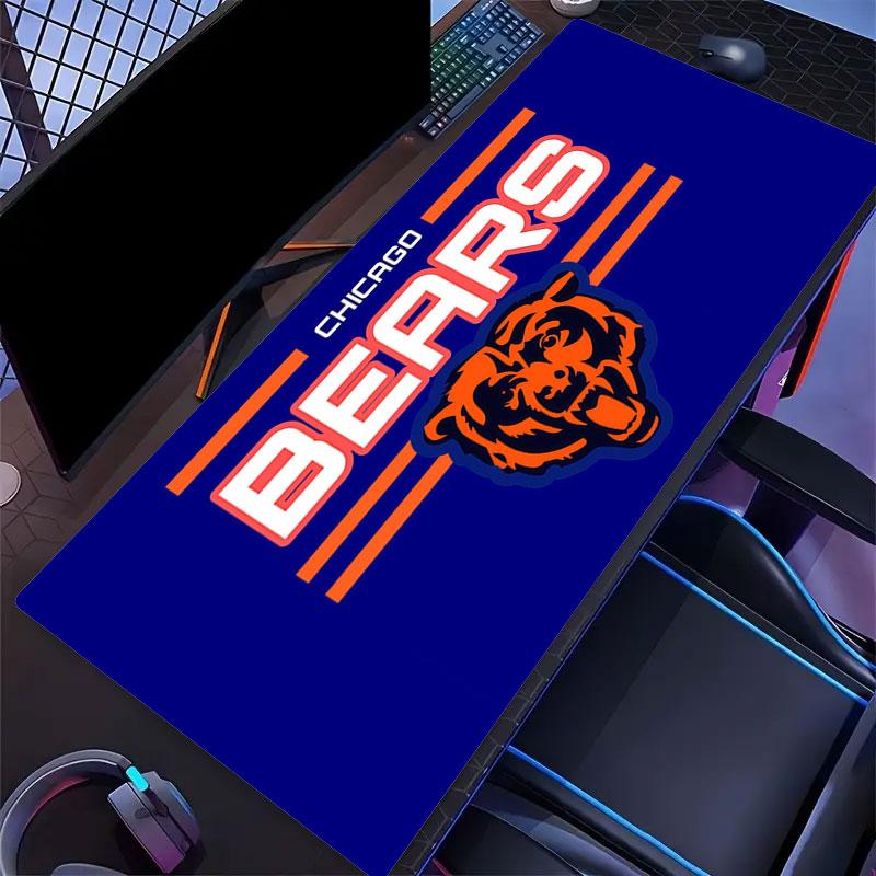 Chicago Bears Mauspade, Große Gaming-Schreibtischmatte, Rutschfestes XXL-Mauspad für Laptop & Tablet, Mini-PC-Spielmatte mit genähten Kanten