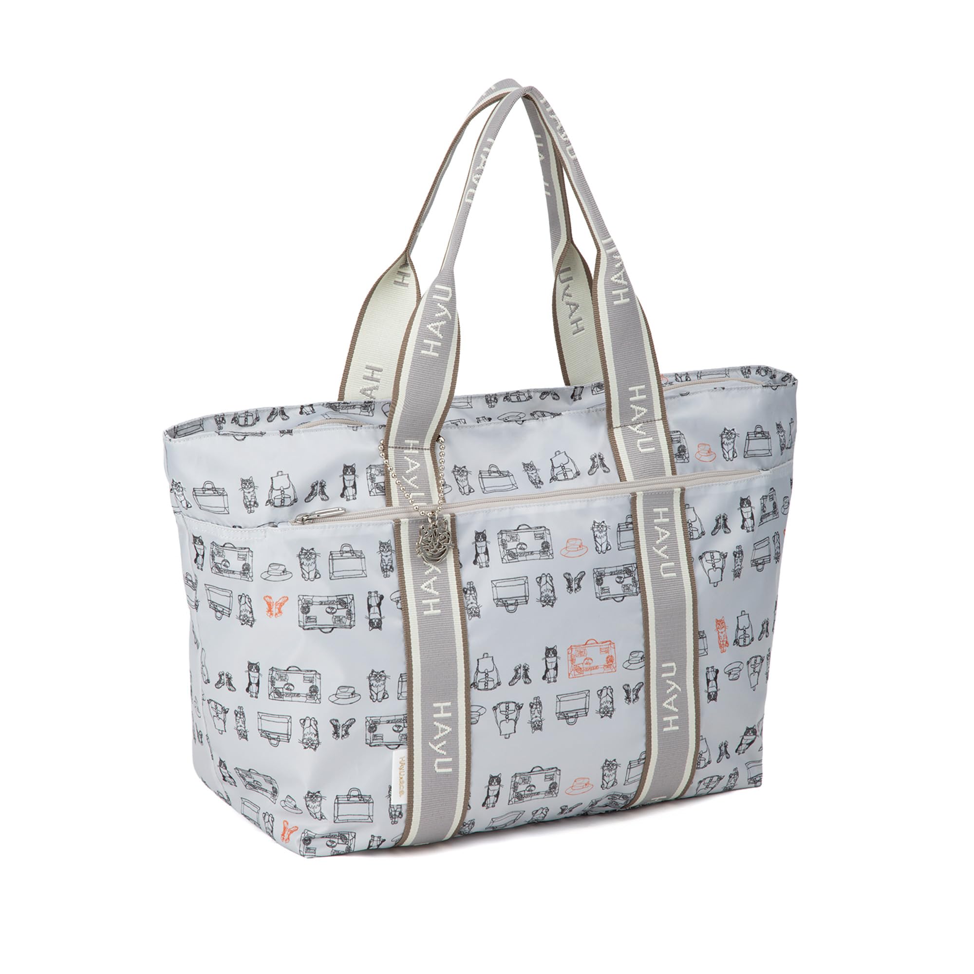 Складная сумка-тоут Tokyo HAyU Packable L-размера Складная сумка 17862 Светло-бежевый узор [Ace] Комплект