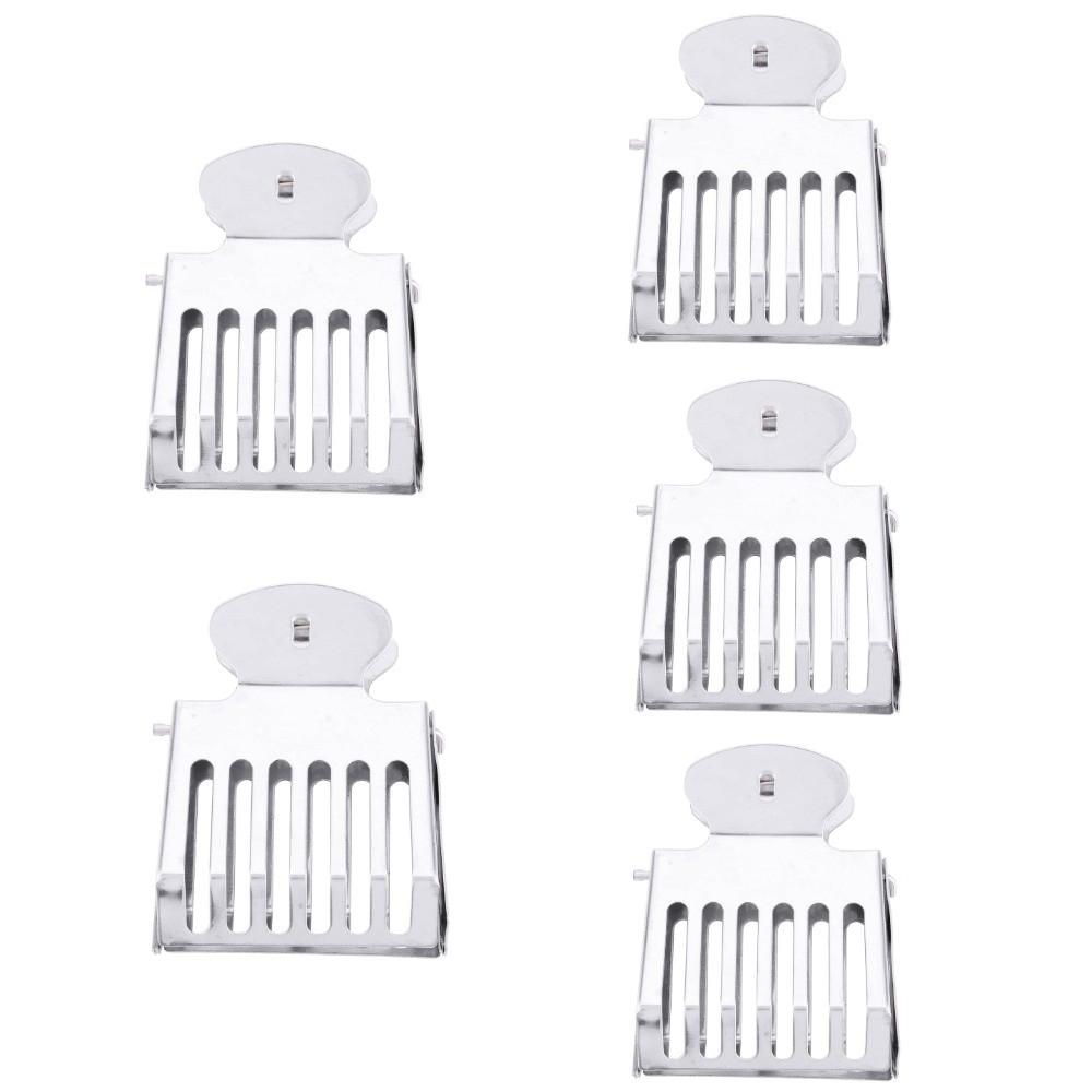 5pcs Durable Queen Bee Clip Silver Queen Bee Cage Easy To Use Queen Bee Catcher Beekeeper
