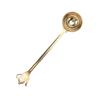 Stainless Steel Coffee Measuring Scoop Gold Long Handle Measuring Tablespoon for Coffee Bean Milk Powder Tea