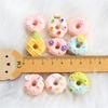 CH10 5Pcs Cartoon Polychrome Mini Donut Beads Jewelry Bulk Beads Make Bracelets DIY Pacifier Chain Jewelry Material Accessories