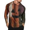 Halloween Print Raglan Sleeve Men's Long Sleeve Top