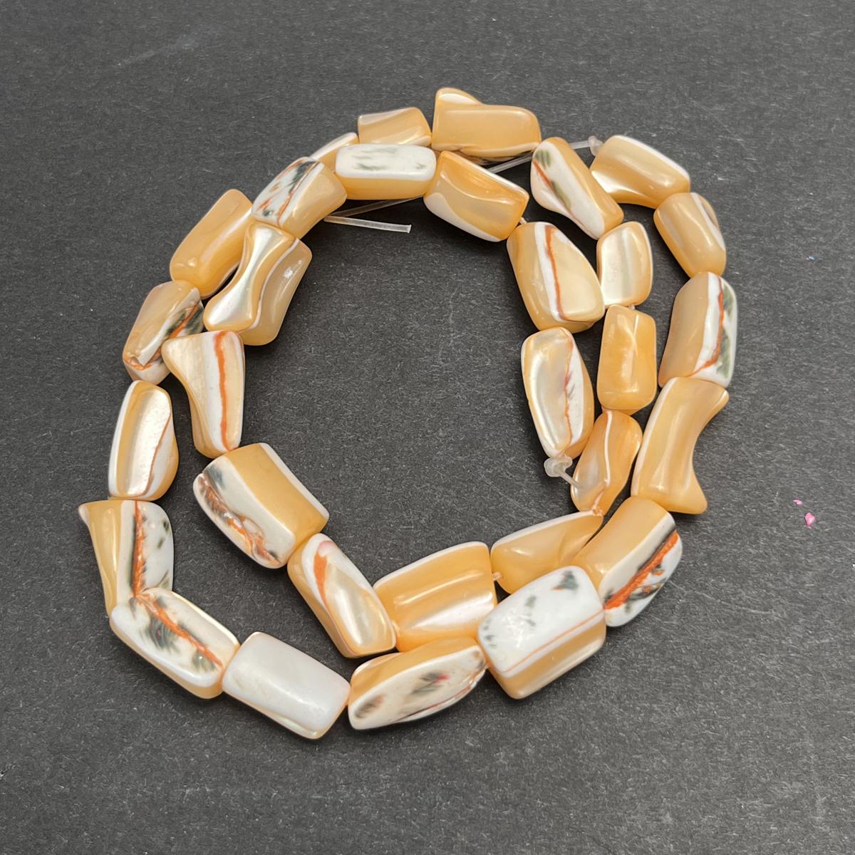 

1 нить бусин из натуральной ракушки перламутра, морской стиль, бусины неправильной формы ручной работы для изготовления украшений, DIY ожерелье, браслет, аксессуары для ножного браслета 38 см 1String-38cm оранжевый