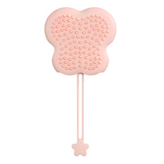 2-in-1 Pet Grooming Glove with Lanyard Soft Flexible Cat Head Shape Pet Grooming Massage Glove Grooming Mitt