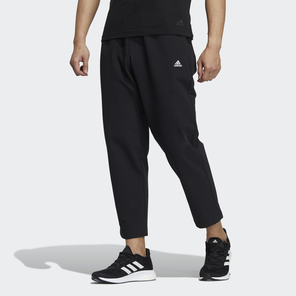 Adidas Regular Fit Woven Pants With Waistband Men Bottoms Black H39279