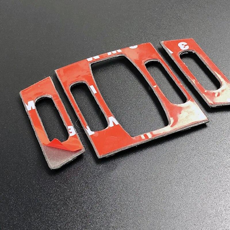 3 sztuk z włókna węglowego przedni klimatyzator samochodowy rama wylotowa pokrywa osłonowa naklejki dla BMW E60 serii 5 2005-10 akcesoria do tuningu samochodów