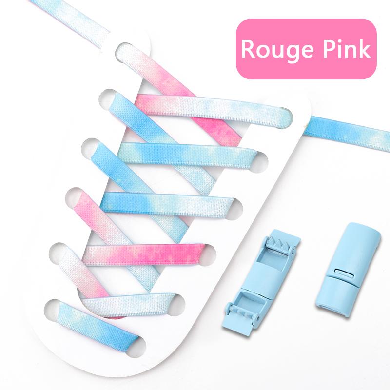 1 Pair Magnetic Lock Shoelaces for Sneaker Rainbow Gradient Flat Elastic Shoelace Adults Kids No Tie Shoe Laces Shoe Accessories