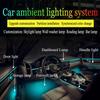 6/18 in 1 RBG 64 Color Car Ambient Lights Interior Acrylic Strip Light Guide Fiber Optic Interior Decoration Atmosphere Lamp