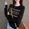 Autumn/Winter Korean Style Heavy Duty Crew Neck Long Sleeve Stylish Slimming Base Top for Women