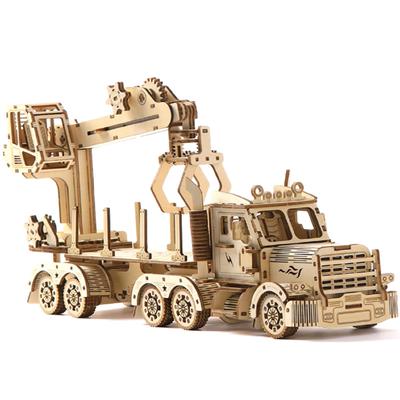 3D 3D Puzzle Holzpuzzle Bastelset Lernspielzeug Bastelmodell Holzpuzzle DIY Erwachsene Jungen Mädchen Geschenk Geburtstagsgeschenk [med358] (Lastwagen