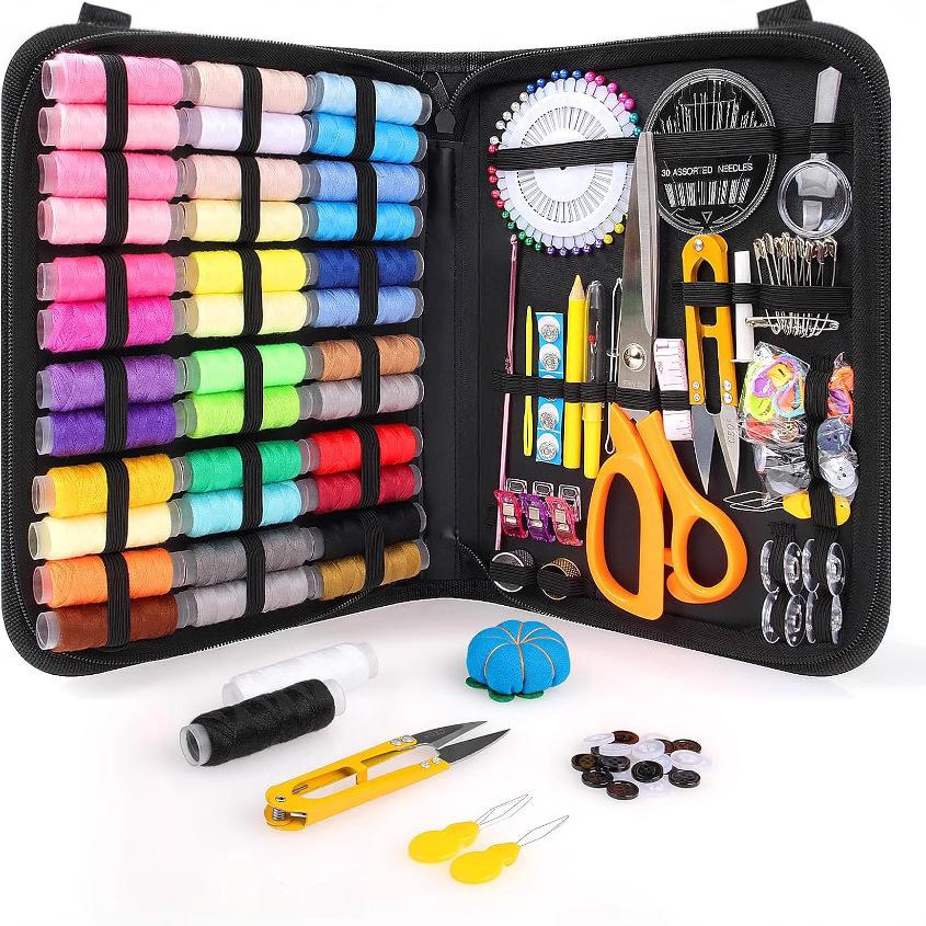 Высококачественный набор для шитья, домашний набор для шитья, набор для шитья из 200 предметов, дорожный набор для шитья ручной работы