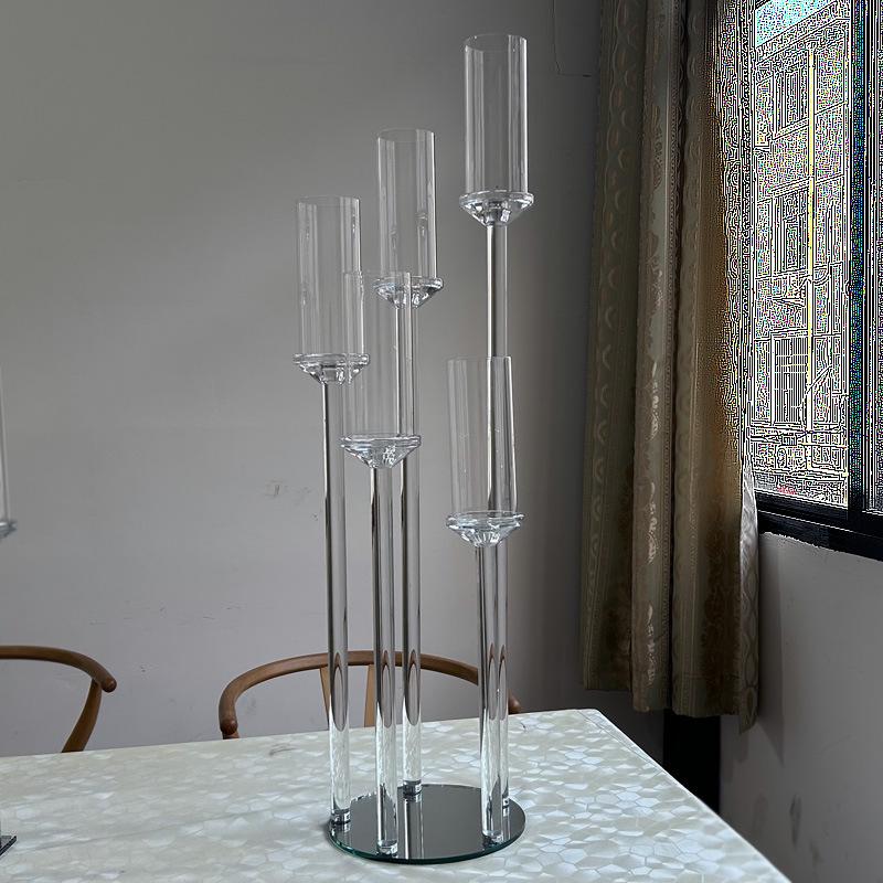 European Crystal Candlestick - Elegant Wedding & Home Décor Candle Holder