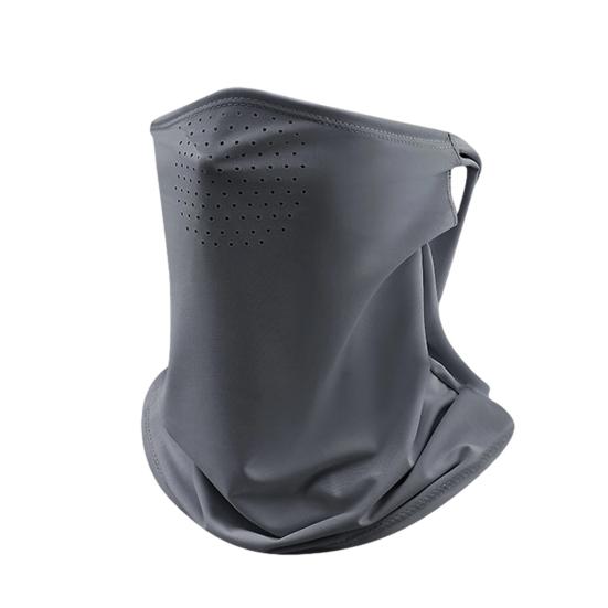 

Sun Protection Guard Quick-Dry Fabric Ice Silk Face Guard with Breathable Mesh Cooling Fabric Extended Neck Gaiter Anti-UV Face Guard темно-серого