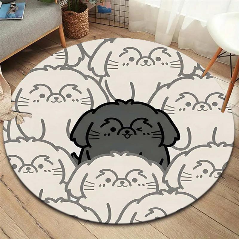 

1Pc Shih Tzu Print Flannel Blanket, High quality Comfortable for All Seasons, Home Decor, Warmth and Comfort, Perfect for Christmas Gifts 80cmx80cm