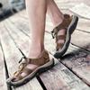 Men's Sandals Summer Leather Soft Sole Non-slip Beach Shoes New Large Size Casual Trend Outside Cool Slippers
