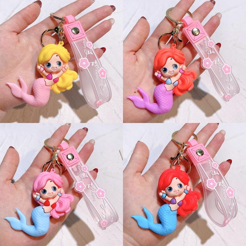 Enchanting Mermaid Princess Keychain 2024 Silicone Keyring Pvc Gift For Women