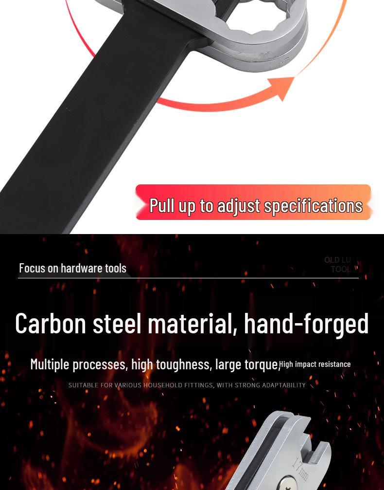 360° Rotatable Adjustable 8-in-1 Double-Ended Torx Wrench for Auto Repair