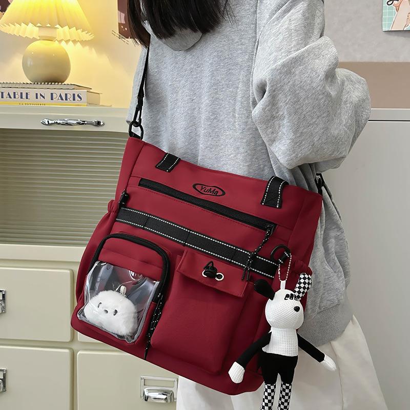 Tutorial Bag Tutorial Bag Girls Elementary School Students Junior High School Students Tote Bag Canvas One-shoulder Crossbody Bag