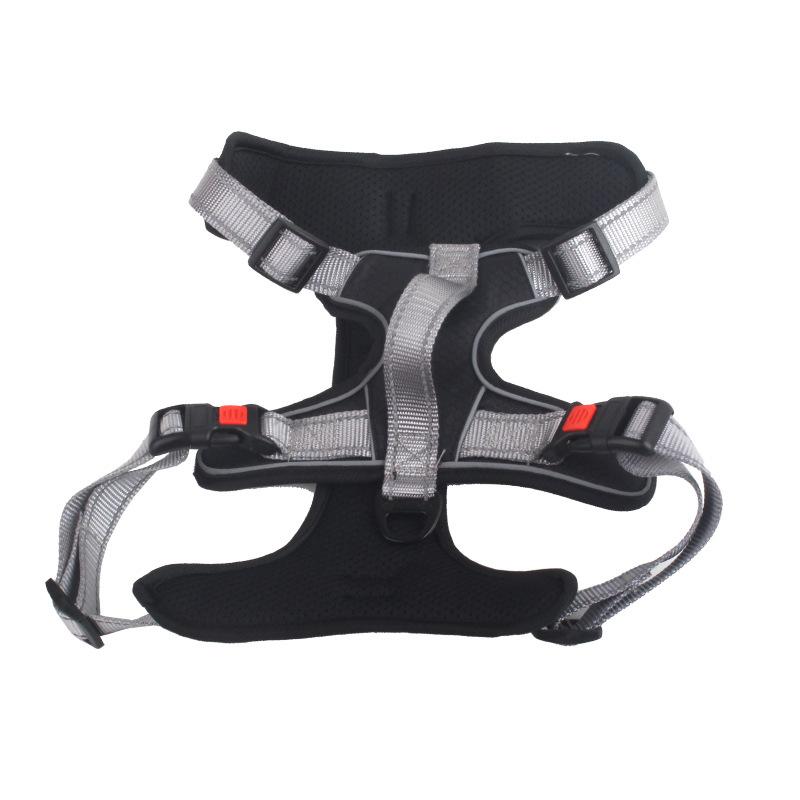 Dog chain dog leash pet leash chest back clothing dog strap chest strap adjustable reflective chest back