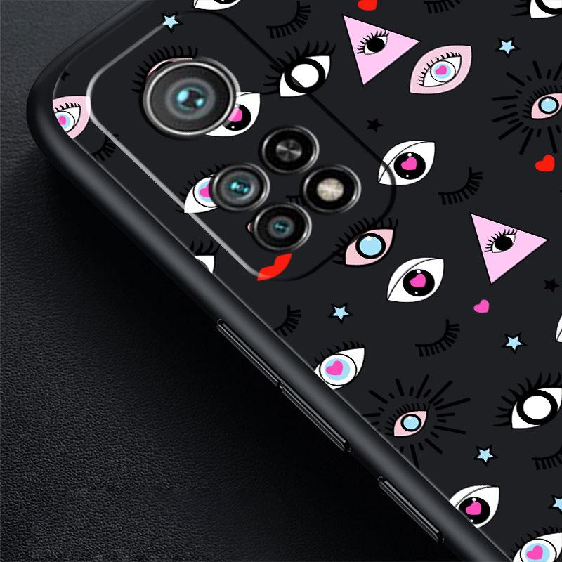 Stoßfeste Silikon Lucky Eye Blauer Böser Blick Druck Handyhülle für Xiaomi Mi 11X 10T 10 12S 12 Pro 11i 11 Lite 10S 11T 12X 11 Tasche