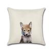 Cute Cartoon Rabbit Printed Cushion Cover Cotton Linen Bear Owl Pillow Case Sofa Decorative Pillowcases Cover Funda De Almohada