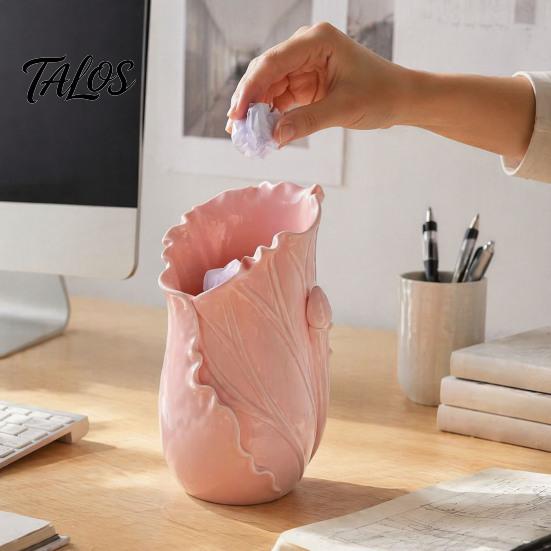 Decorative Pencil Holder for Office Lotus Leaf Pen Holder, Modern Creative Cup Desk Organizer Supplies Makeup Brushes Sustainable Stationery Storage