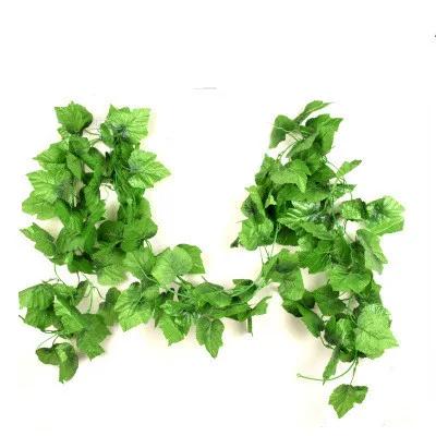 

Simulation Grape Leaves Plastic Evergreen Vine Simulation Leaves Decoration Pipe Ceiling Winding Simulation Vine Leaves 2 pcs