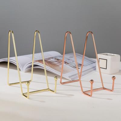 Metal Book Stand Multifunctional Exquisite Reading Bookshelf Fordable Document Book-Reading Holder Simple Art Display Stand