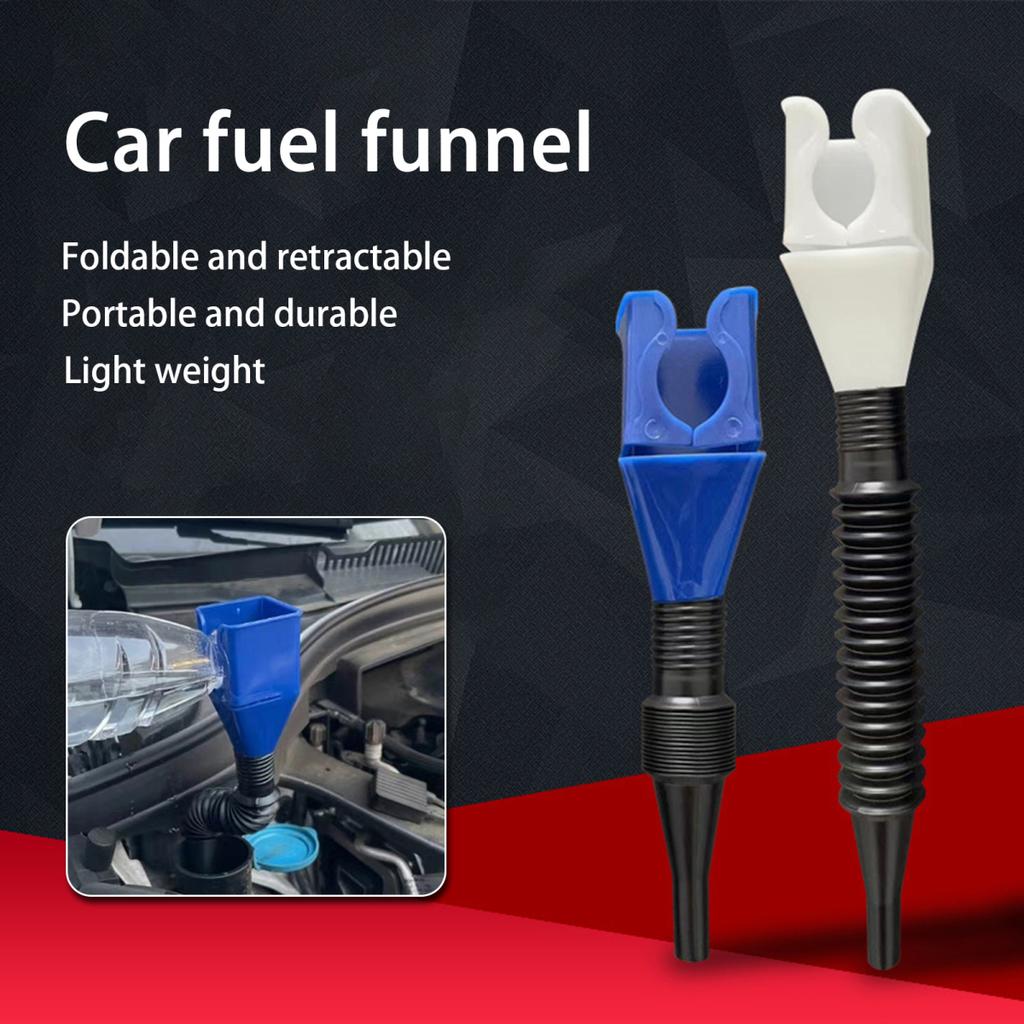 Yousheng 5 Pièces Entonnoirs à Huile Portables Faciles à Transporter Entonnoirs Flexibles à Large Embouchure Entonnoirs à Carburant Automatique Universels Rétractables