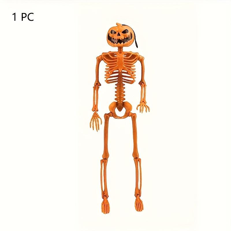 

Halloween Skeleton Full Body Movement Joint Realistic Horror Skeleton Ghost House Cemetery Prop Pendan помаранчевий