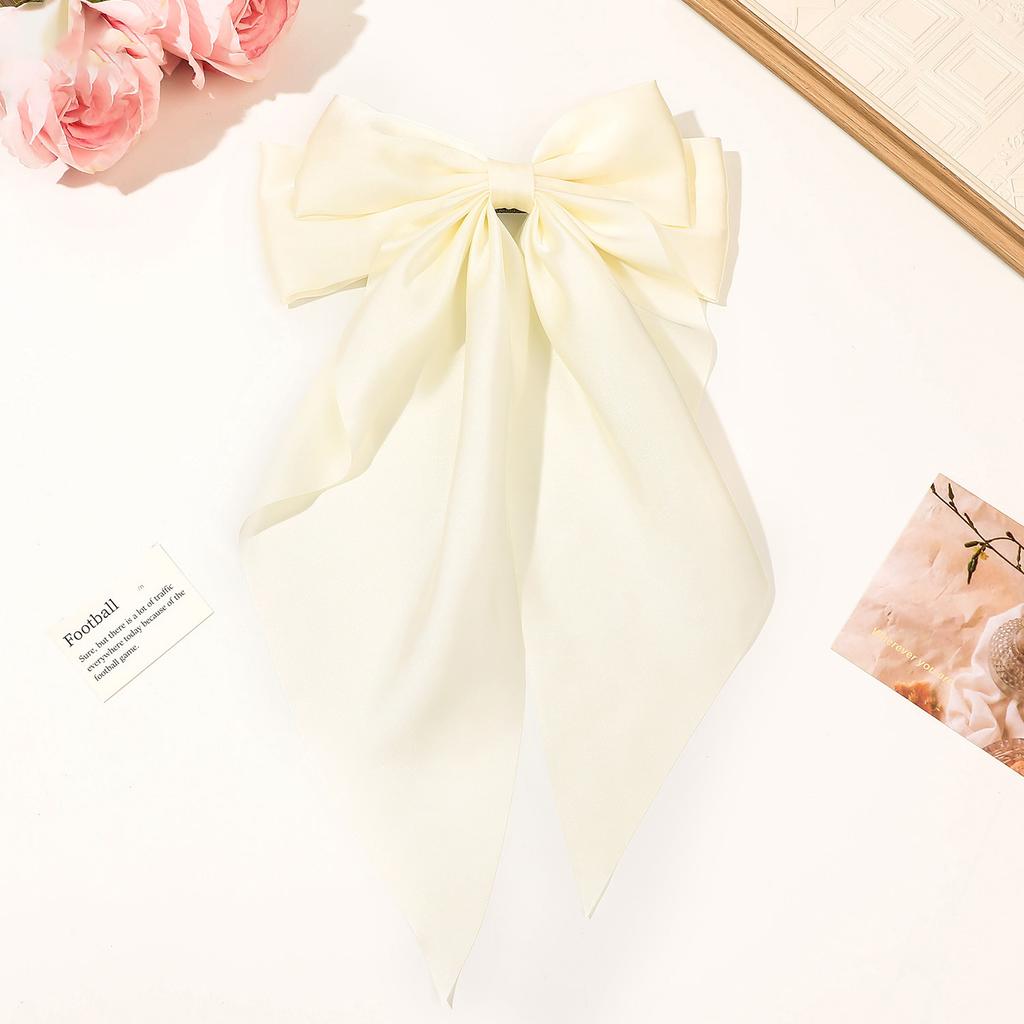Elegant Bow Barrettes Women Temperament Ponytail Hairpin Hair Clip Girls Black Red Big Ribbon Hair Clip Fashion Hair Accessories