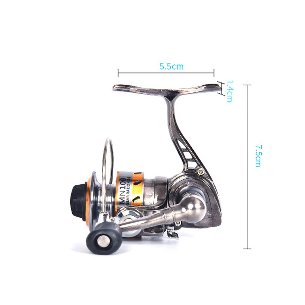 Mini ALL METAL Fishing Reel with Metal Spool Ball Grip Spinning Small Winter Ice Fishing Wheel for Saltwater Freshwater Carp