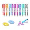 Doyime Erasable Gel Pens, 16-Piece Set, 8 Colors, 0.5mm Fine Point, with 2 Erasers, Cute Stationery for Students, Teachers, Gifts, School & Office