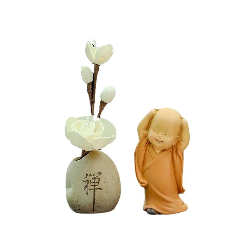 The  Ping An Little Monk Peaceful Little Monk Car Interior Decoration Buddha Zen Monastery Car Accories Str Relief M Driver S