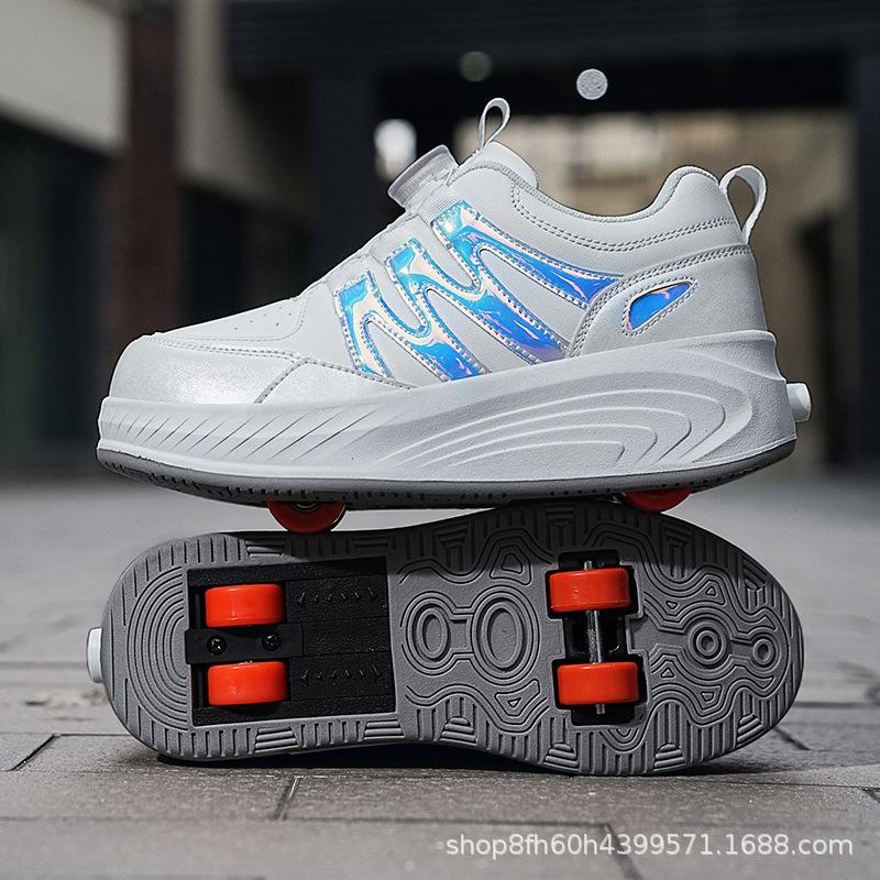 

Студенческая версия кроссовок на роликах, автоматические четырехколесные роликовые коньки, двухрядные мужские и женские коньки, достаточный запас 40