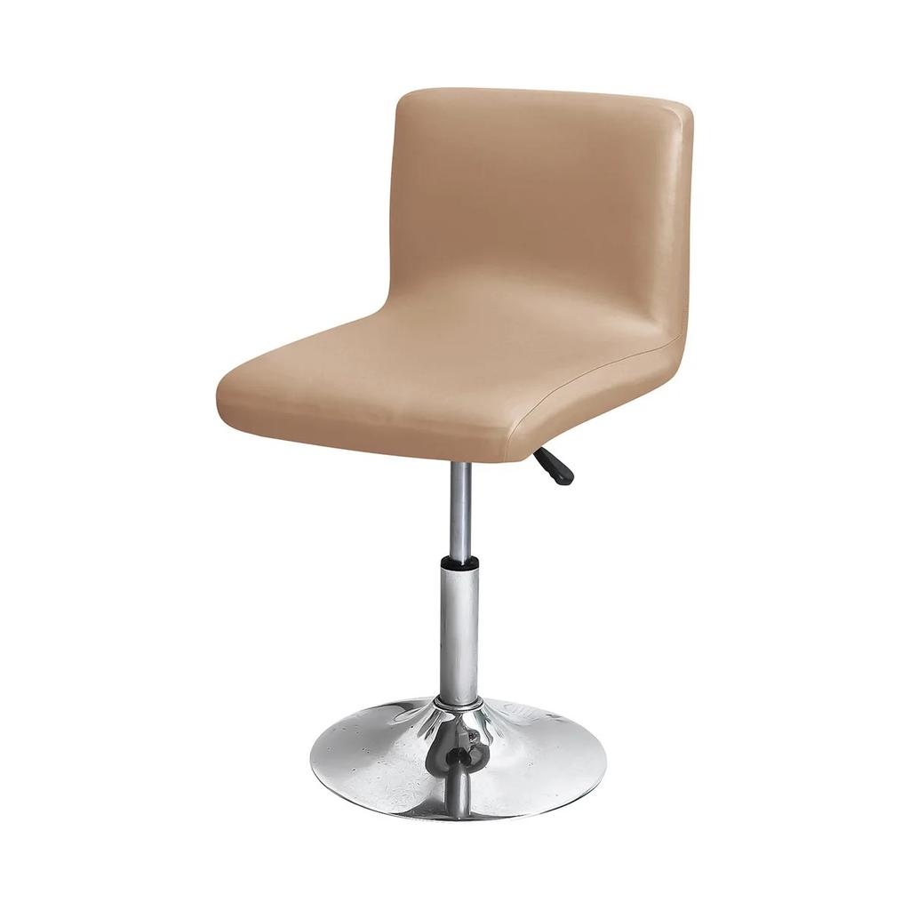 Waterproof Pu Leather Rotating Bar Stool Cover Stretchable And Durable Bar Stool Cover Easy-To-Clean Faux Leather Slipcover