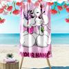Custom Name Diddl Print Beach Towel, Large Soft Quick Dry Towel for Beach Camping Swimming