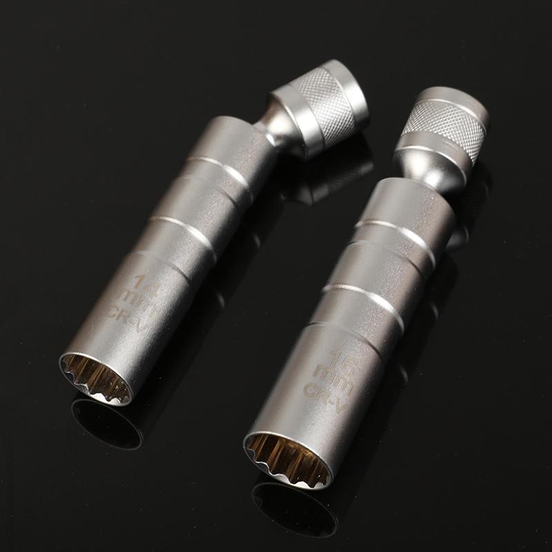 14/16Mm Set Universal Joint With Magnetic Flexible Socket Thin Wall 3/8" Drive Car Repair Tool Spark Plug Socket Wrench Adapter
