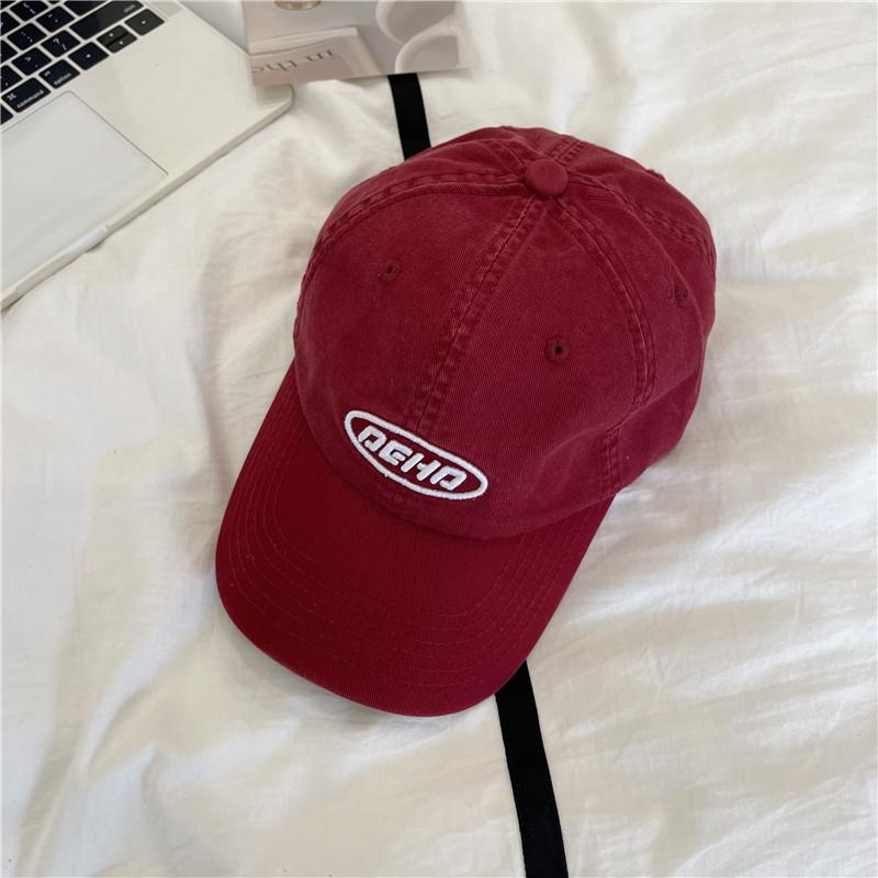 High Quality Hat Washed Cotton Cap Men and Women Couples Versatile Spring and Summer Letter Embroidery Soft Top Baseball Cap