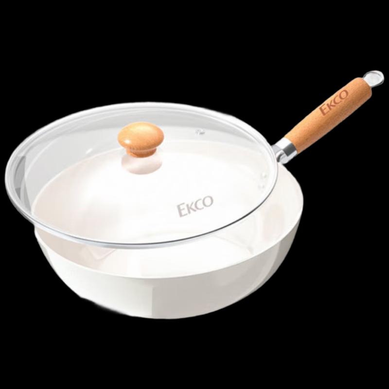 EKCO Lightweight White Ceramic Non-stick Pot