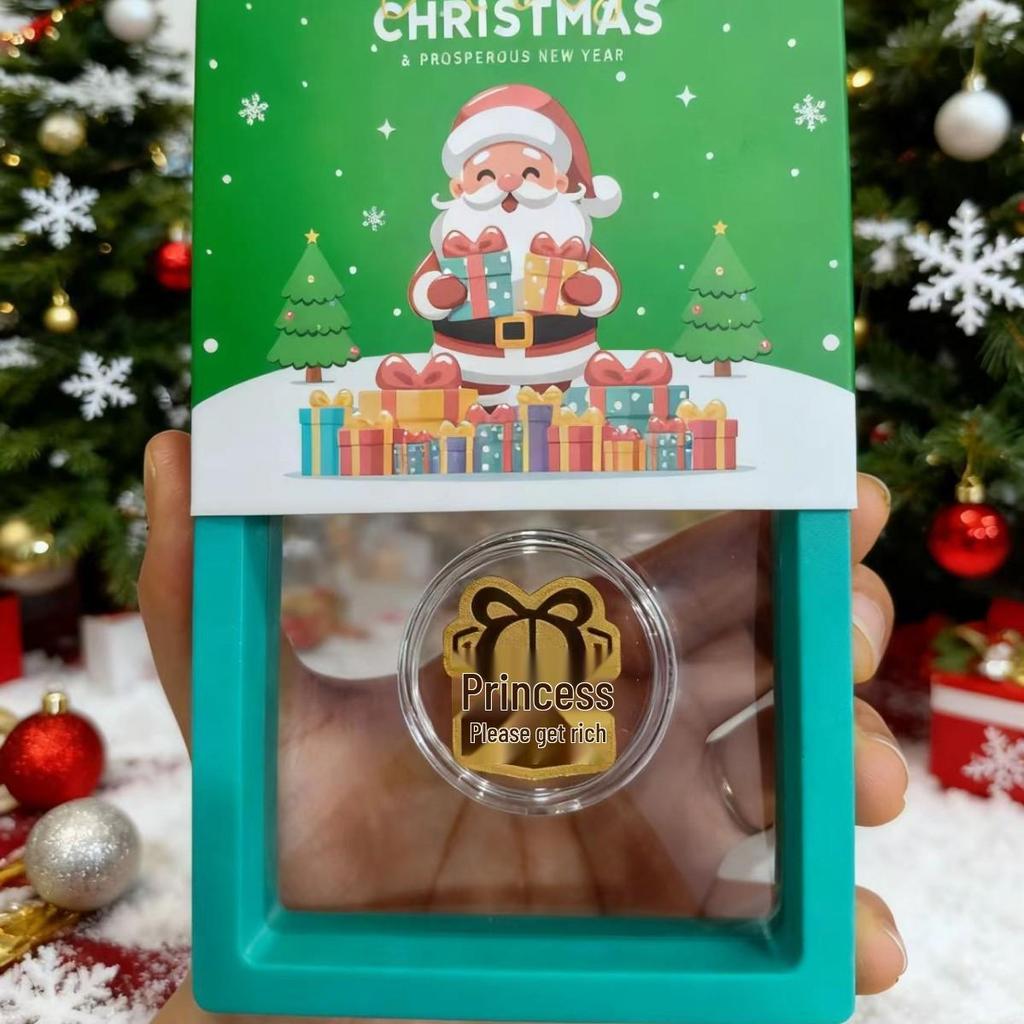 999 Fine Gold Santa Claus Sticker: Prosperity & Joy Mobile Phone Gift