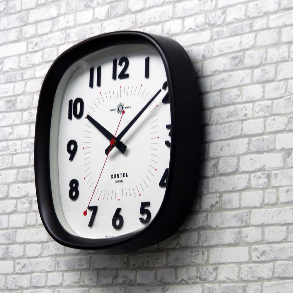 Santel Simple Wall Clock Dark Brown QL697DBK Japanese-made (WARM)
