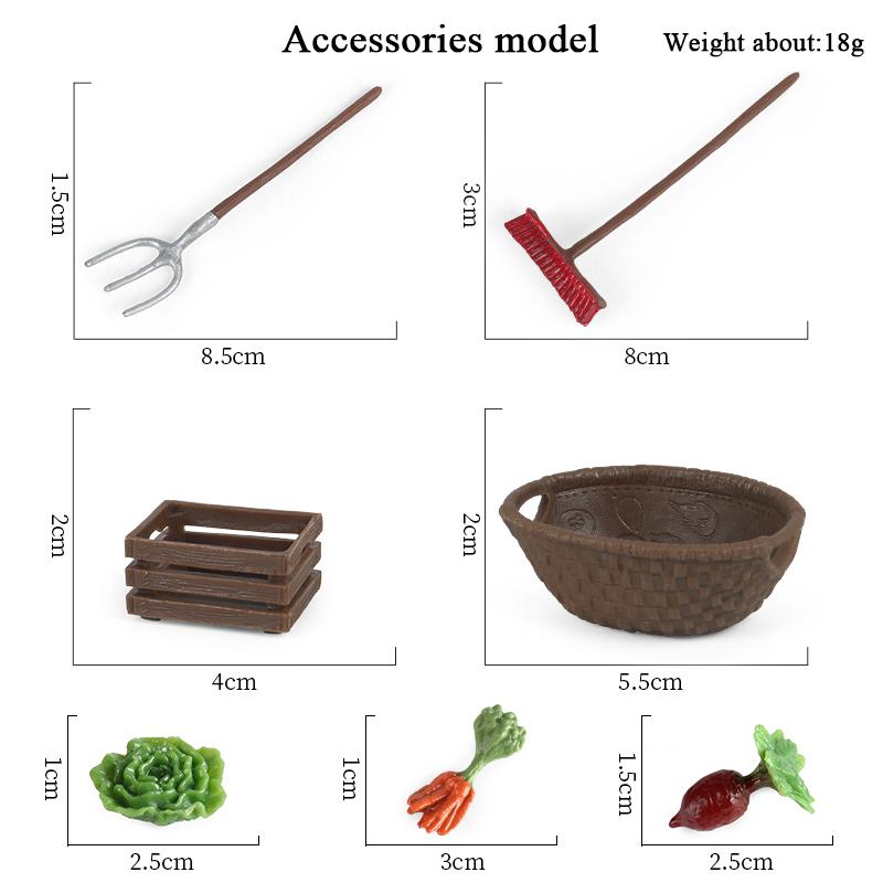 Oenux Pretend Play Toy Cute Fruits Vegetables Mushroom Model Cake Toppers Foods Jouet Family Fun Early Education For Kids Gift