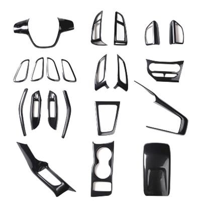 For Ford Focus 2012 2013 2014 Accessories Carbon Fiber Abs CarCenter Console Teering Wheel Window Lifter Door Hanel Trims Panel