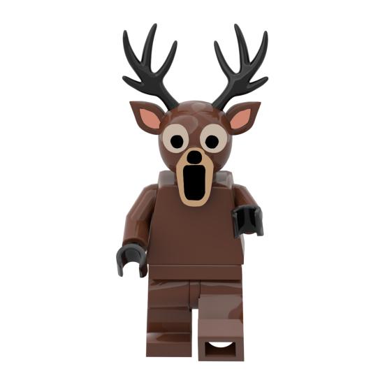 1/3/4Pcs Survival Horror Game Action Figure Cartoon Deer Goat Owl Bear Wolf Bat Men Figurine Decoration Ornament Forest Night Game Fans Collectibles